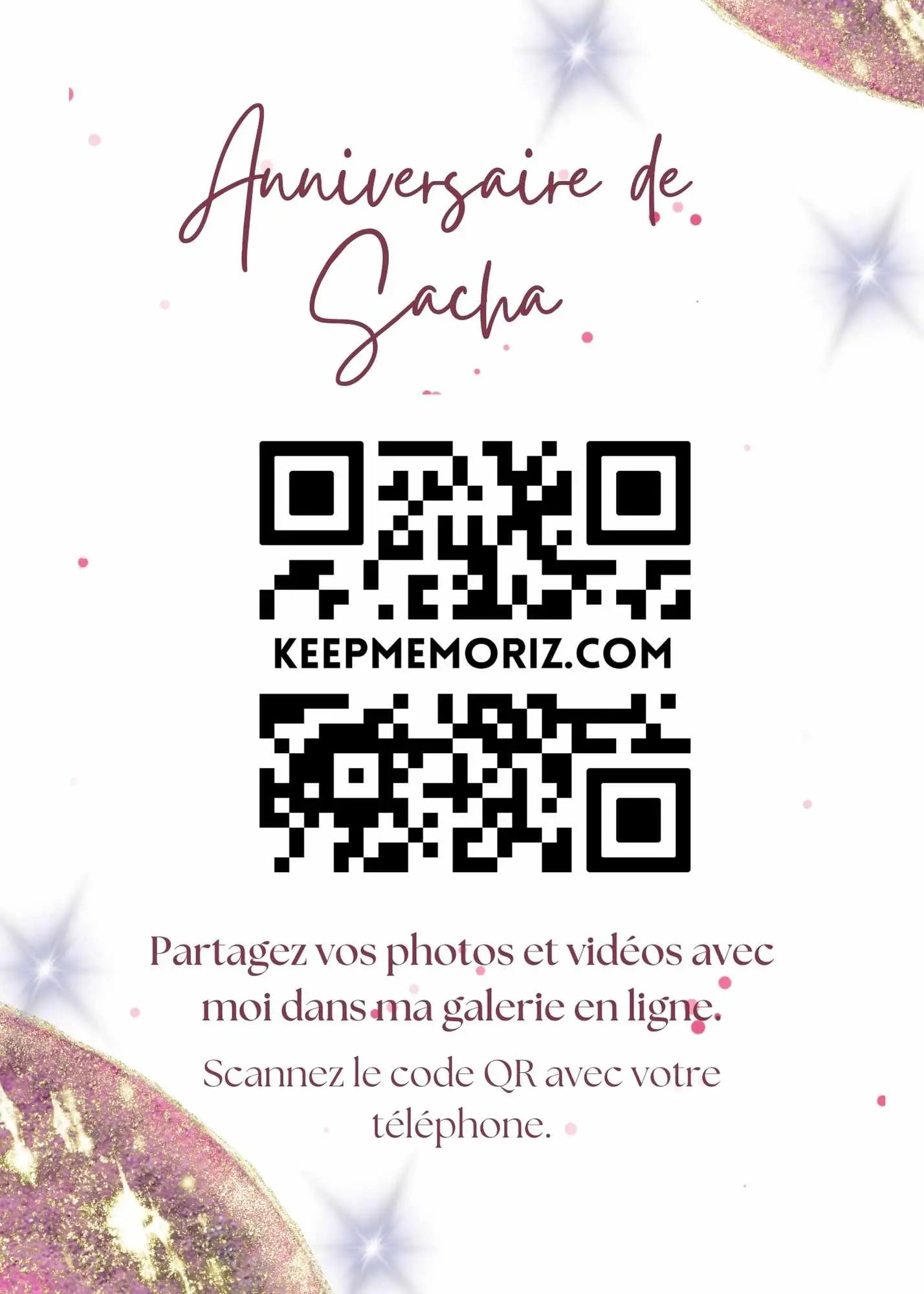 Collectez les photos et vidéos de vos invités sur une seule plateforme ! Keep memoriz