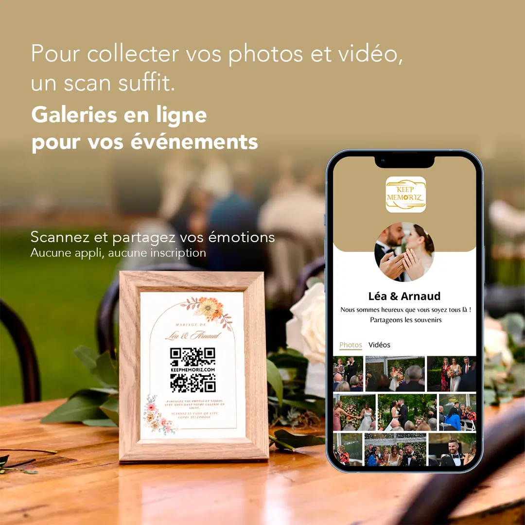 Collectez les photos et vidéos de vos invités sur une seule plateforme ! - Keep memoriz